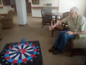 flarts and games at assisted living center in Breckenridge MN